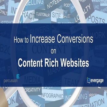 Increase Conversions on Content Rich Websites Using Personalization