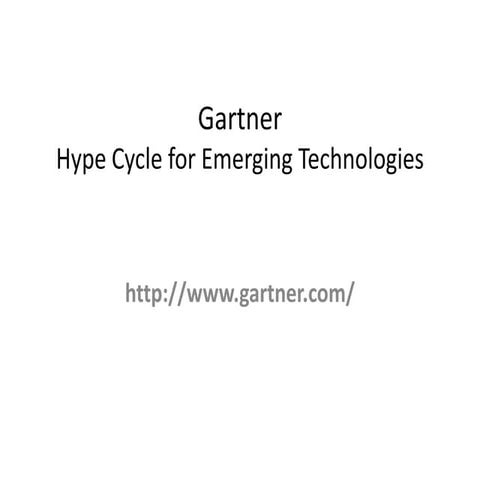 Hype Cycle for Emerging Technologies : Gartner | PDF