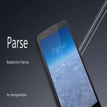 Parse - Backend As A Service