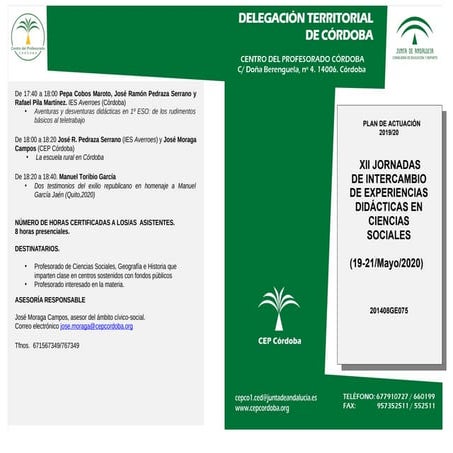 XII JORNADAS DE INTERCAMBIO DE EXPERIENCIAS DIDÁCTICAS EN CIENCIAS SOCIALES
