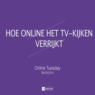 Online Tuesday - Hoe online TV vers...