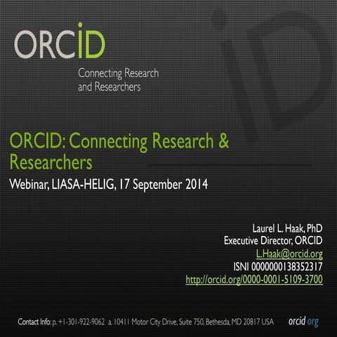 LIASA-HELIG ORCID Webinar