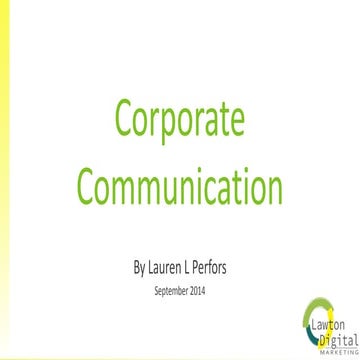 Corporate Communication with Technology Today & Google: Guest Lecture for Col...