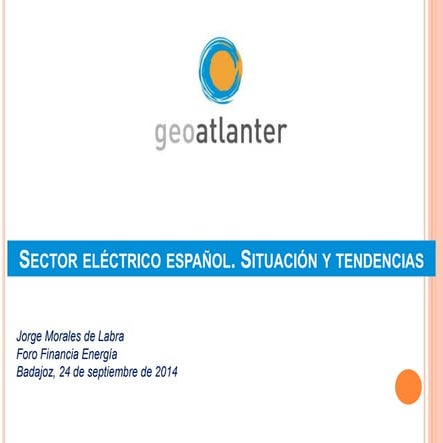 201409 Sector Eléctrico español AGENEX