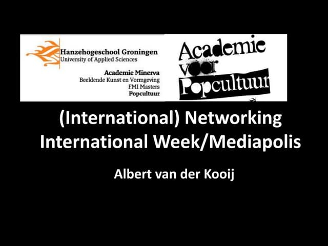 201409 TAMK Art, Music and Media 7th International Week  International Networ...