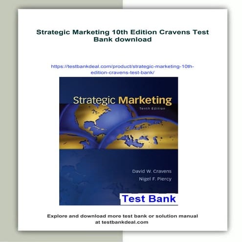 Strategic Marketing 10th Edition Cravens Test Bank | PDF