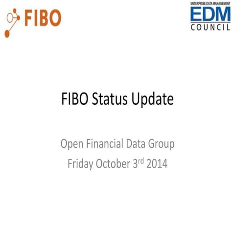 20141003 fibo status update for ofdg