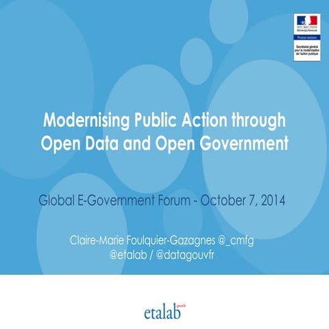 Modernizing Public Action through Open Data, Open Government, and Data Science