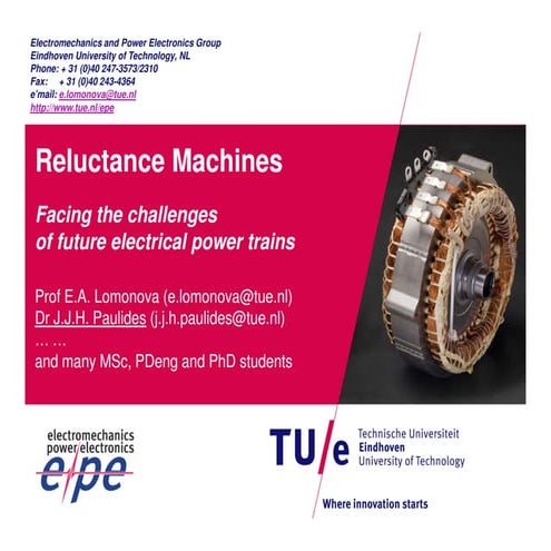 EMVT Reluctance Machines