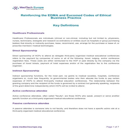Eucomed Transparency Position | PDF