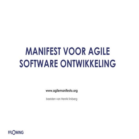 Manifest voor agile software ontwikkeling
