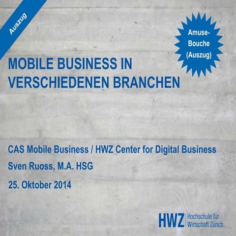 Mobile Business in verschiedenen Branchen 