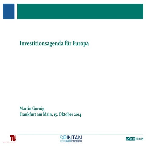 Investment Agenda for Europe