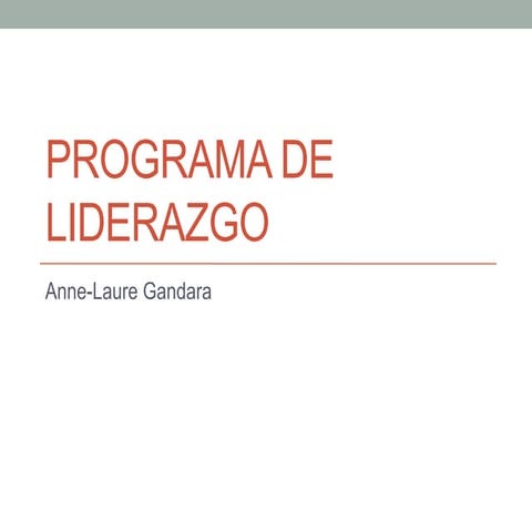 Programa de Liderazgo