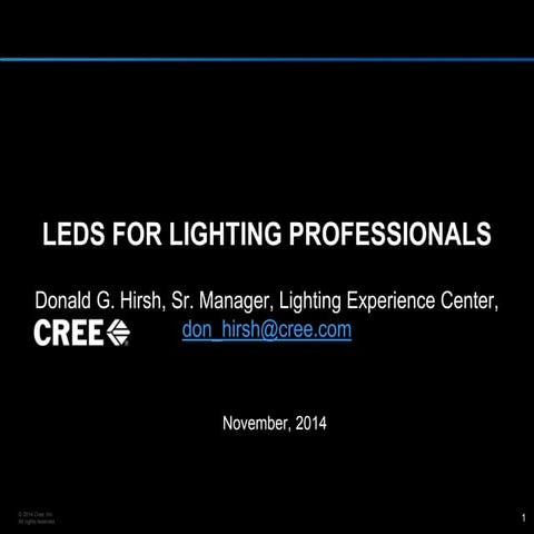 LEDs for Lighting Professionals