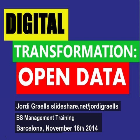 Digital transformation: open data