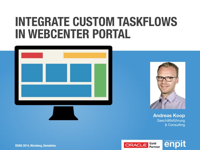 WebCenter Portal - Integrate Custom Taskflows