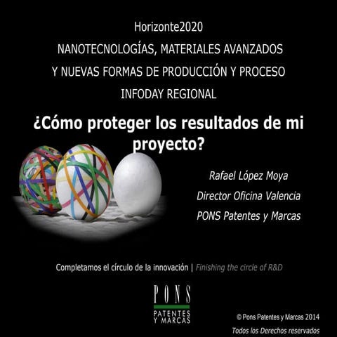 20141119_Infoday regional H2020_NMP_Rafael López