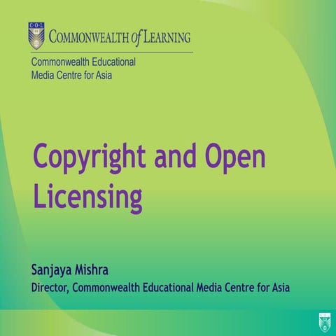 Copyright and Open Licensing