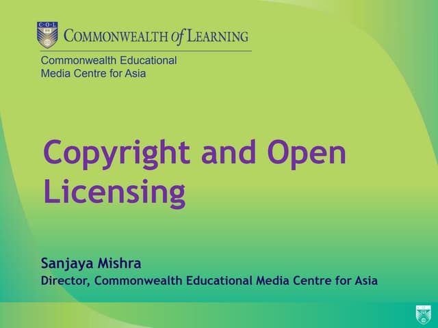 Copyright and Open Licensing