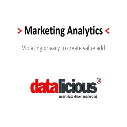 Festival of Change Advanced Marketing Analytics