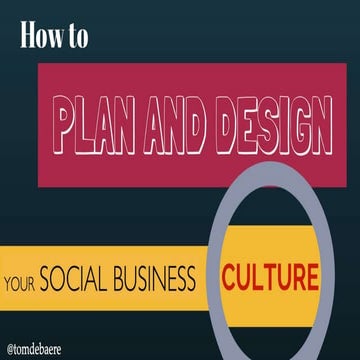 How to Plan and Design your Social Business Culture?