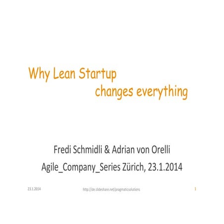 Why Lean Startup changes everything