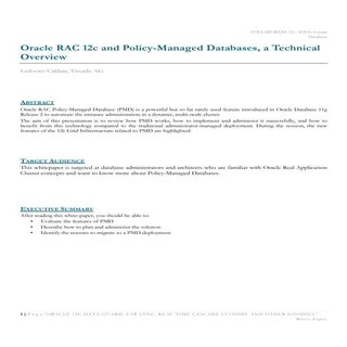 Oracle RAC 12c and Policy-Managed D...