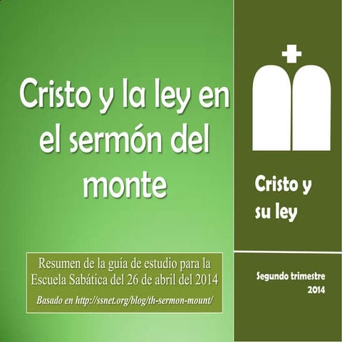 Cristo y la ley en el sermón del monte