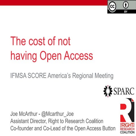 The Cost of Limited Access - America's Regional Meeting AM14