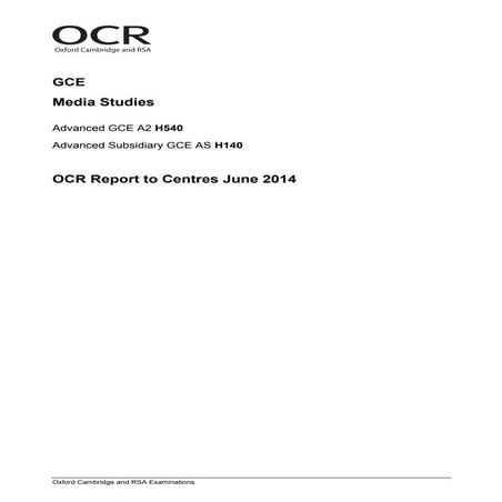 2014 AS Examiners report