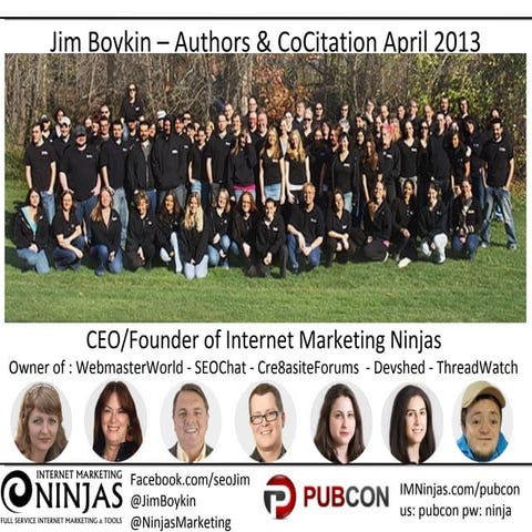 Co-citation and Authors - by @JimBoykin