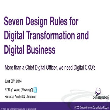 The Seven Rules To Digital Business Transformation