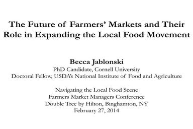 The Future of Farmers Markets