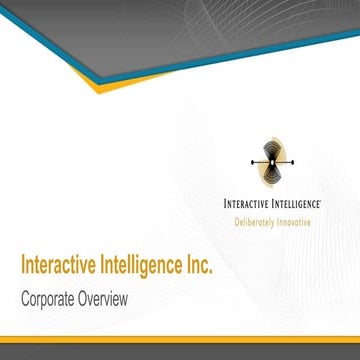 Interactive Intelligence