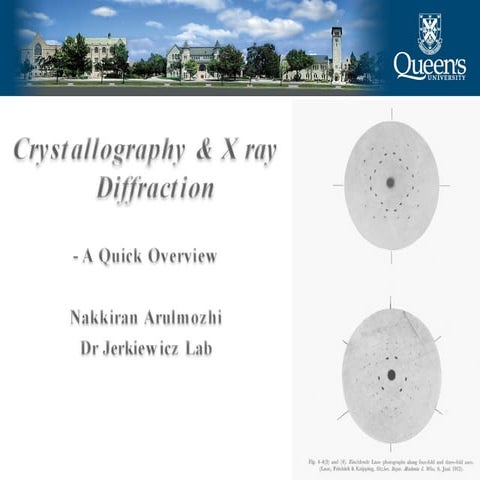 Crystallography and X ray Diffraction - Quick Overview