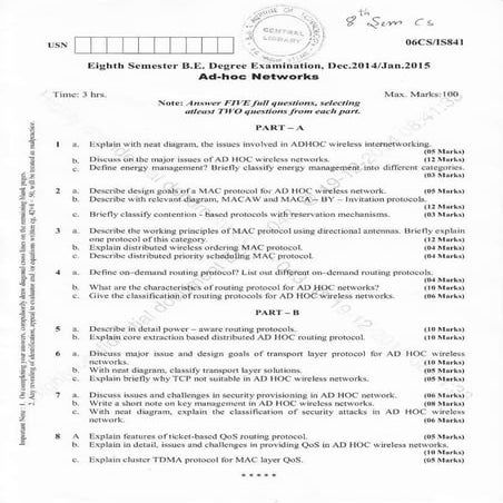 8th Semester (December; January-2014 and 2015) Computer Science and Informati...