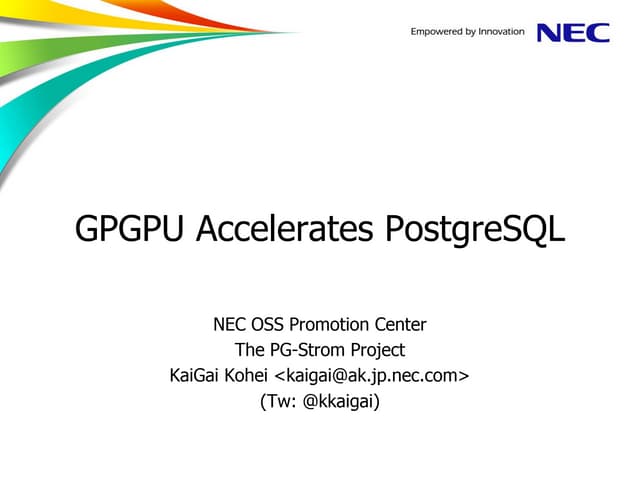 GPGPU Accelerates PostgreSQL (English)