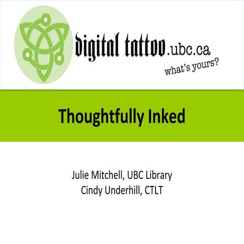 Digital Tattoo for Faculty of Education - Instructors