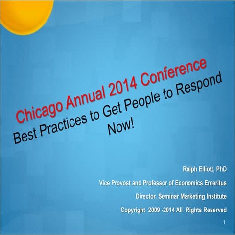 Seminar & Conference Offers to Get People to Respond Now 
