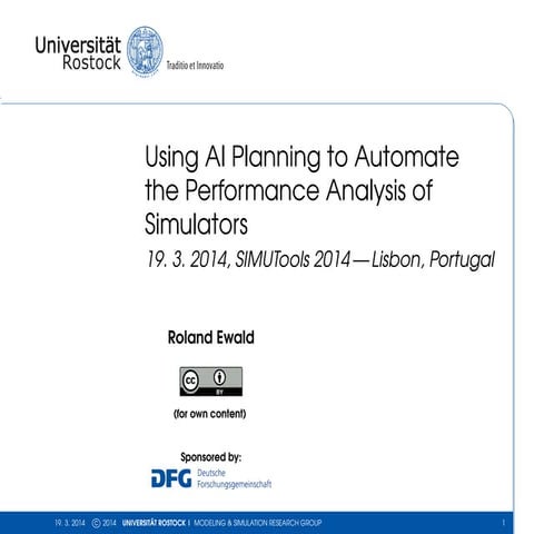 Using AI Planning to Automate the Performance Analysis of Simulators