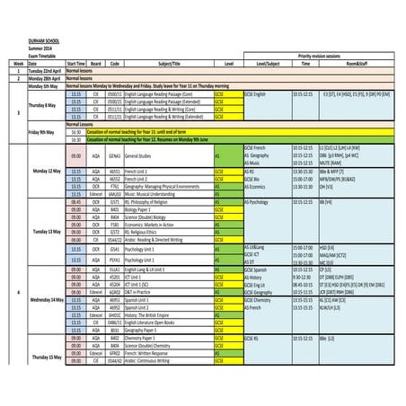 2014 exam tt and revision workshops v2