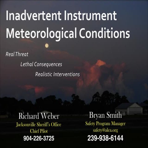IHST - Inadvertent Instrument Meteorological Conditions for Helicopters