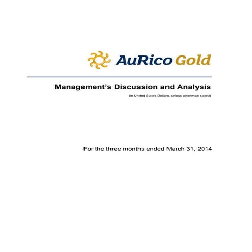 2014 first quarter report