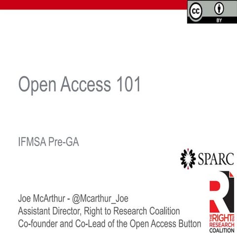Open Access 101 for the IFMSA NTD and Global Surgery Pre-GAs