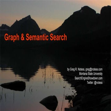 Graph and Semantic Search 
