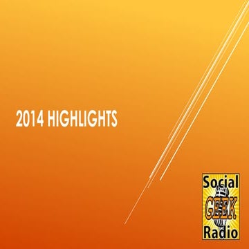 Social Geek Radio Top Episodes in 2014