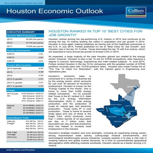 2014 Houston Economic Outlook