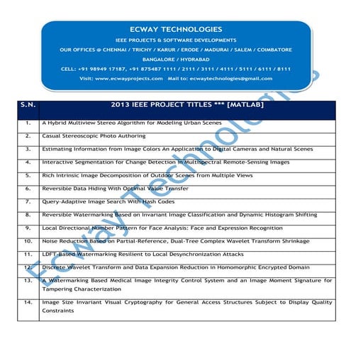 2014 ieee project matlab titles