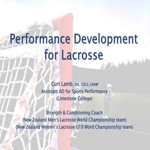 Performance Development For Lacrosse